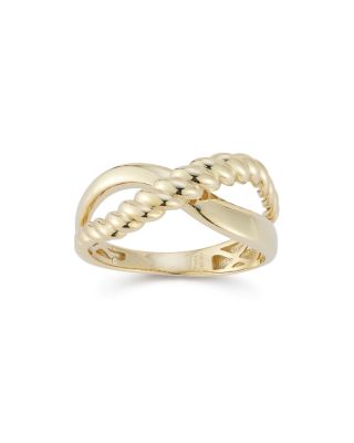 Criss Cross Ring in 14K Yellow Gold
