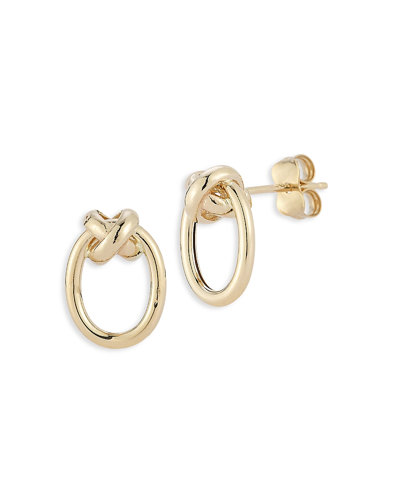 Bloomingdale's Knotted Oval Stud Earrings In 14k Yellow Gold In Gold