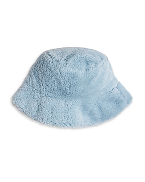 Ted Baker Faux Fur Bucket Hat In Light Blue