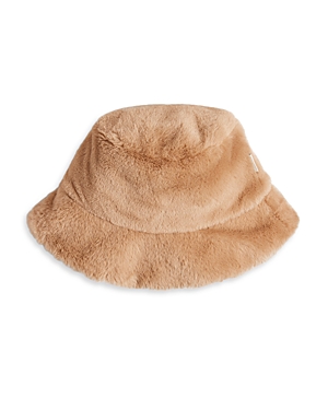 Ted Baker Faux Fur Bucket Hat In Tan