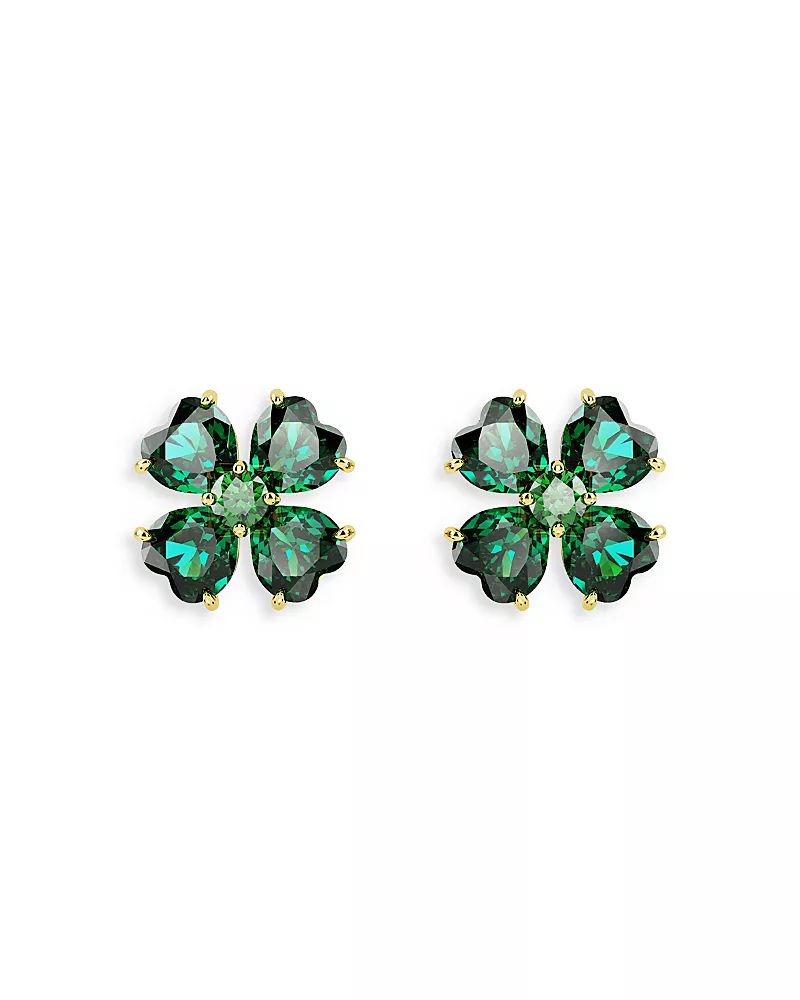 Swarovski Idyllia Crystal Clover Stud Earrings