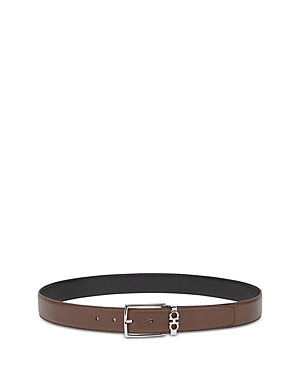 Ferragamo Men's Reversible Leather Belt In Clay