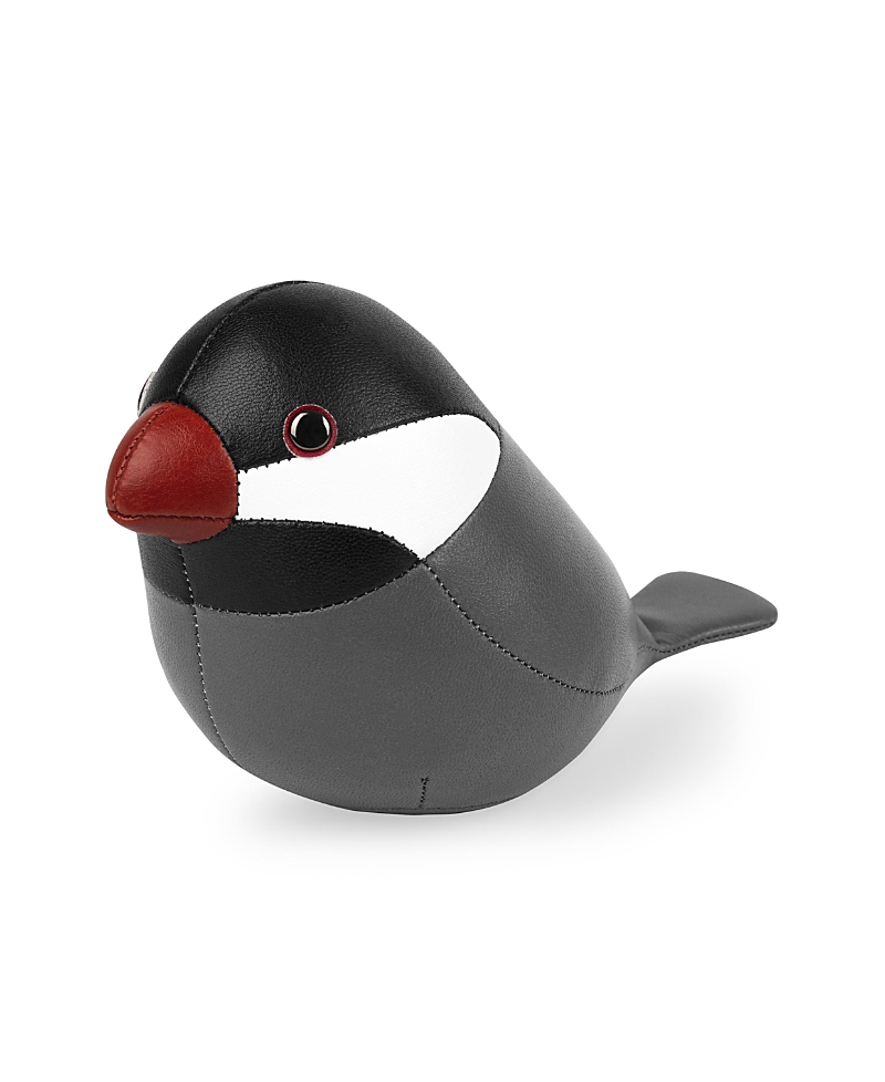 Zuny Java Sparrow Paperweight In Dark Gray + Black