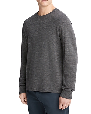 Vince Pima Cotton Textured Long Sleeve Thermal Tee In Coastal Co