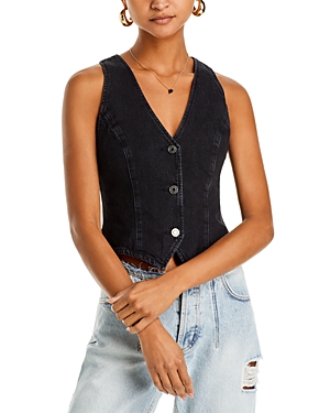 Shop Agolde Heller Denim Vest In Spider