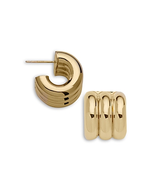 Shop Jennifer Zeuner Kyle Triple Huggie Hoop Earrings In Gold
