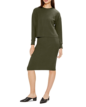 Three Dots Yolanda Layered Dress In Beetle