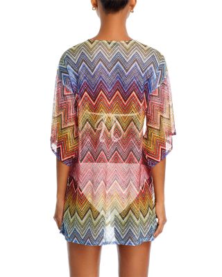 Multicolor Chevron Swim Cover-Up Tunic