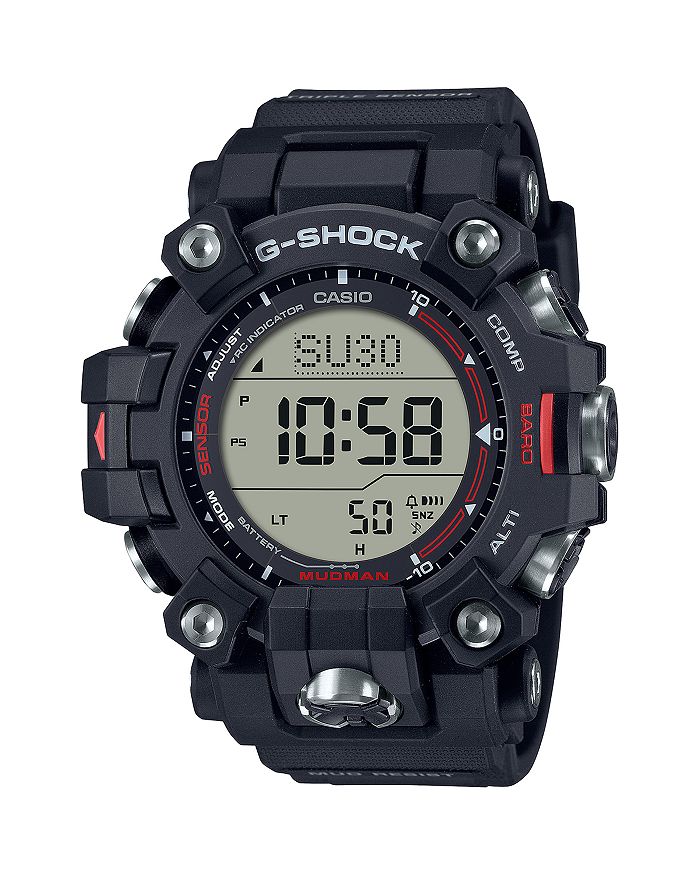 G Shock Master of G Black Red Masterpiece Watch 53mm