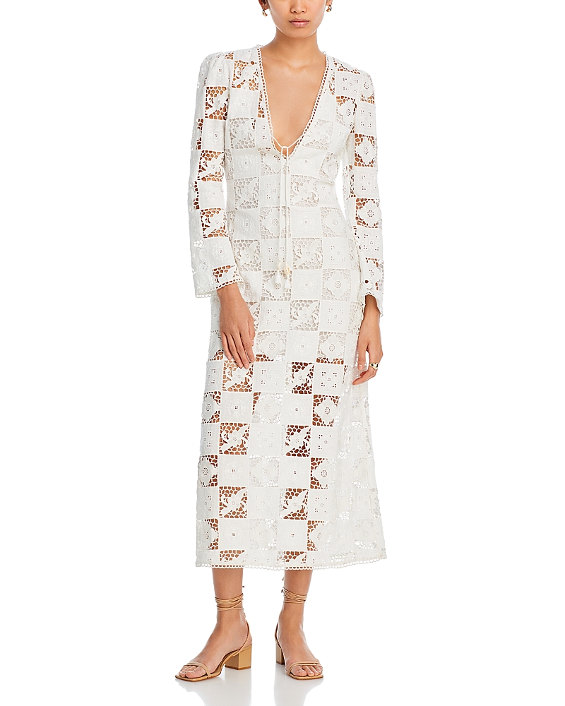 Sea Melia Embroidered V Neck Dress