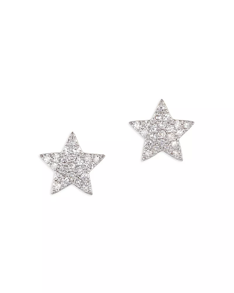 Phillips House Rhodium & 14K Yellow Gold Diamond Mini Star Infinity Stud Earrings