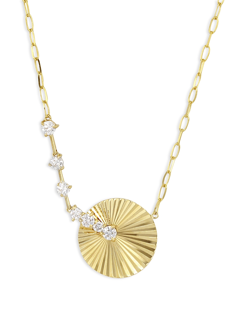 Phillips House 14K Yellow Gold Diamond Latch Aura Necklace, 16