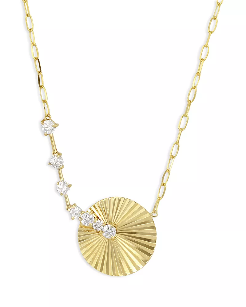 Phillips House 14K Yellow Gold Diamond Latch Aura Necklace, 16