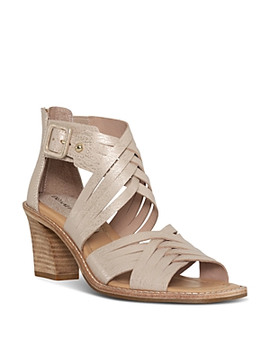 Shop Donald Pliner Women's Open Toe High Heel Sandals In Pale Gold