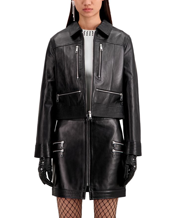 Veste The Kooples Bi-matière Cuir Taille S – Neuf Avec étiquettes, Style College