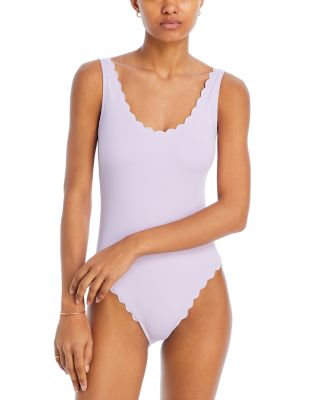 Aqua Scalloped One Piece Swimsuit - Exclusive