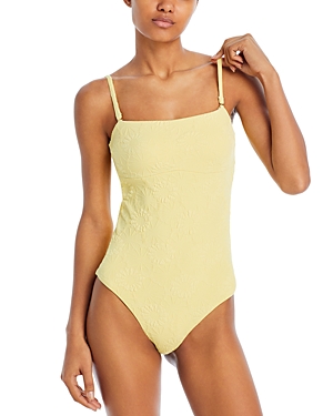 Aqua Bandeau Cutout Back One Piece Swimsuit - 100% Exclusive In Yellow