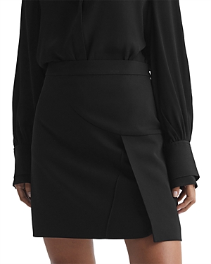 Shop Reiss Erin Split Side Mini Skirt In Black