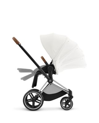 PRIAM 4 Stroller – Chrome Frame with Brown Handle