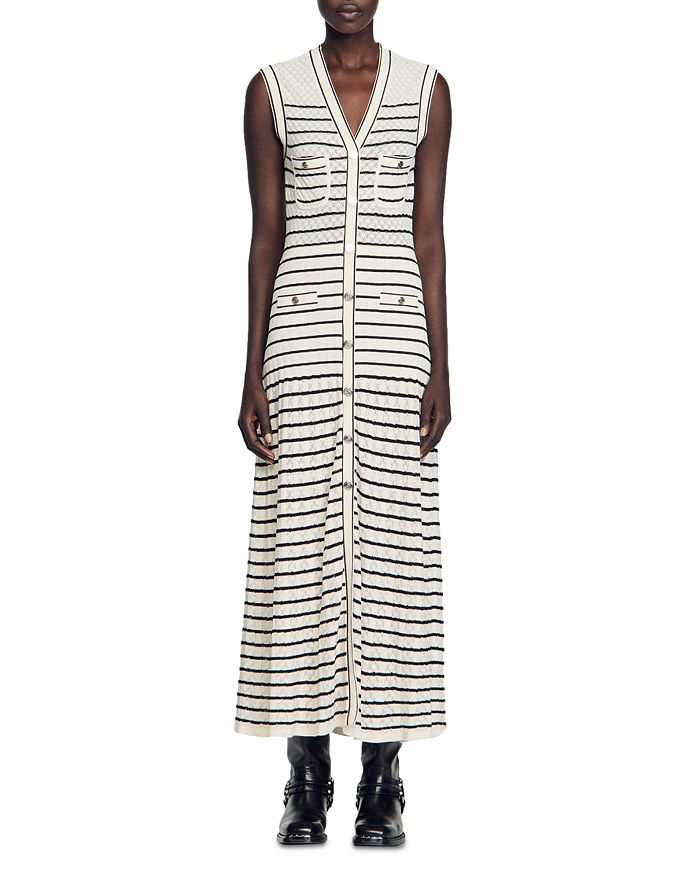 Sandro striped dress sales