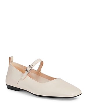 Shop Vagabond Women's Delia Mary Jane Buckled Ballet Flats In Off White