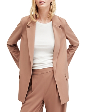 Allsaints Aleida Blazer In Fawn Brown