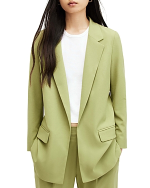 Allsaints Aleida Lightweight Tri Blazer In Olive Green