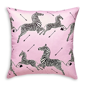 Scalamandre Zebra's Petite Decorative Pillow, 22 X 22 In Peony