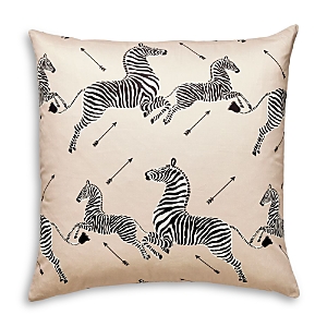 Scalamandre Zebra's Petite Decorative Pillow, 22 X 22 In Sand