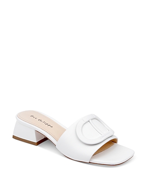 Shop Dee Ocleppo Women's Dizzy Slip On Embellished Slide Low Heel Sandals In White Leather