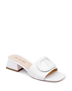 Dee Ocleppo Dizzy 35mm Leather Mules In White Leather