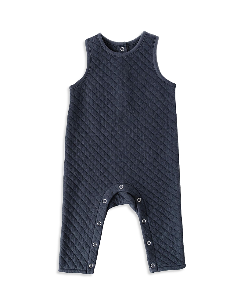 Pehr Unisex Cozy Cotton Quilted Romper Overall - Baby In Fountain Blue
