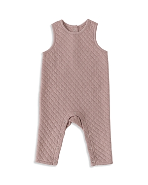 Pehr Unisex Cozy Cotton Quilted Romper Overall - Baby In Pale Pink