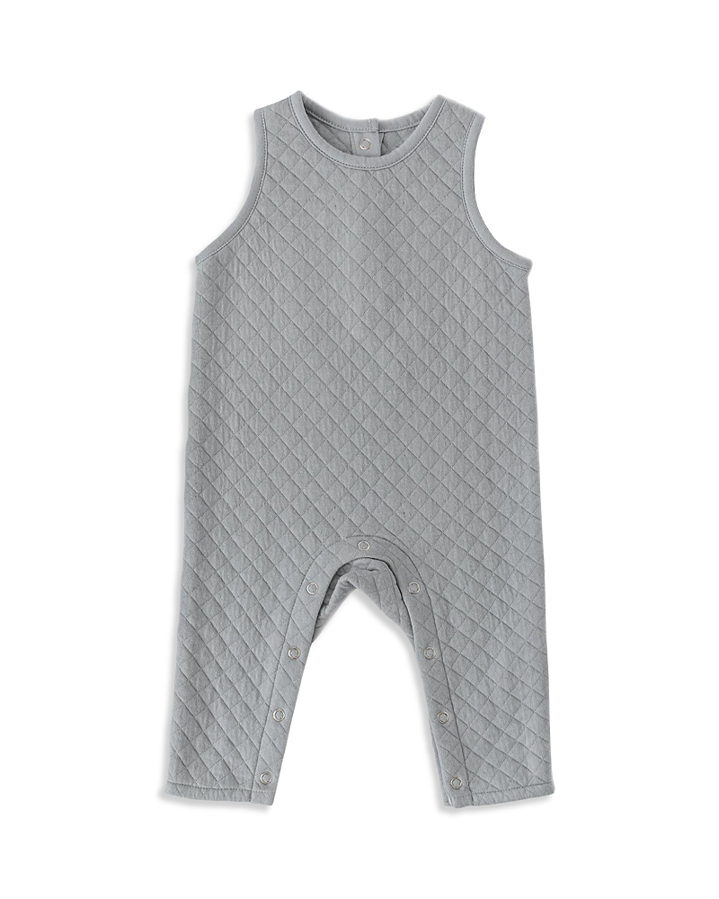 Pehr Unisex Cozy Cotton Quilted Romper Overall - Baby In Soft Sea