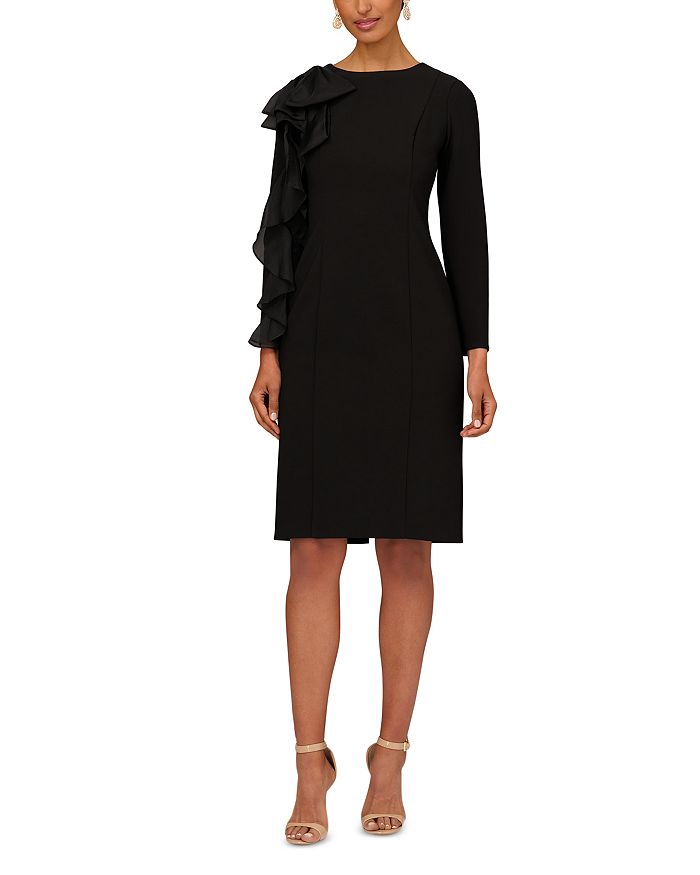 Aidan mattox sequin embroidered ruffle sleeve gown clearance
