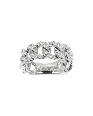 Zydo 18K White Gold Classic Chic Diamond Link Ring, 1.26 ct. t. w.