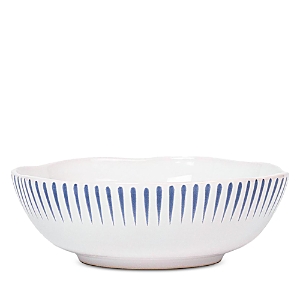 Juliska Sitio Stripe Coupe Bowl In White Wash Delft Blue