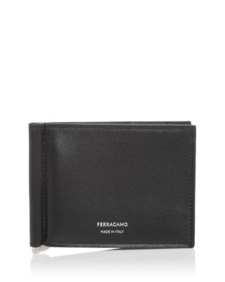 Ferragamo - Men's Leather Money Clip Bifold Wallet