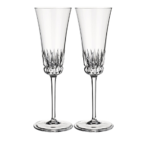 Villeroy & Boch Grand Royal Flutes, Set Of 2 In Clear