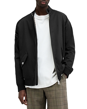 Shop Allsaints Stowe Zip Front Jacket In Black