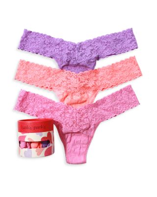 Hanky Panky - Signature Stretch Lace Low Rise Thongs, Set of 3