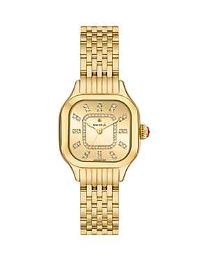 Shop Michele Meggie Watch, 29mm X 29mm In Gold