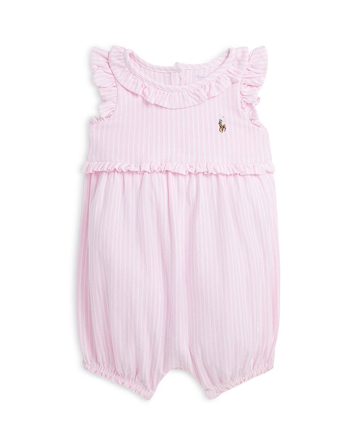 Ralph Lauren Polo Girls' Striped Knit Oxford Bubble Shortall - Baby ...