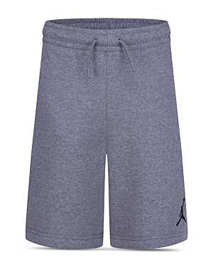 Shop Jordan Boys' Essentials Fleece Drawstring Shorts - Big Kid In Carbon Heather