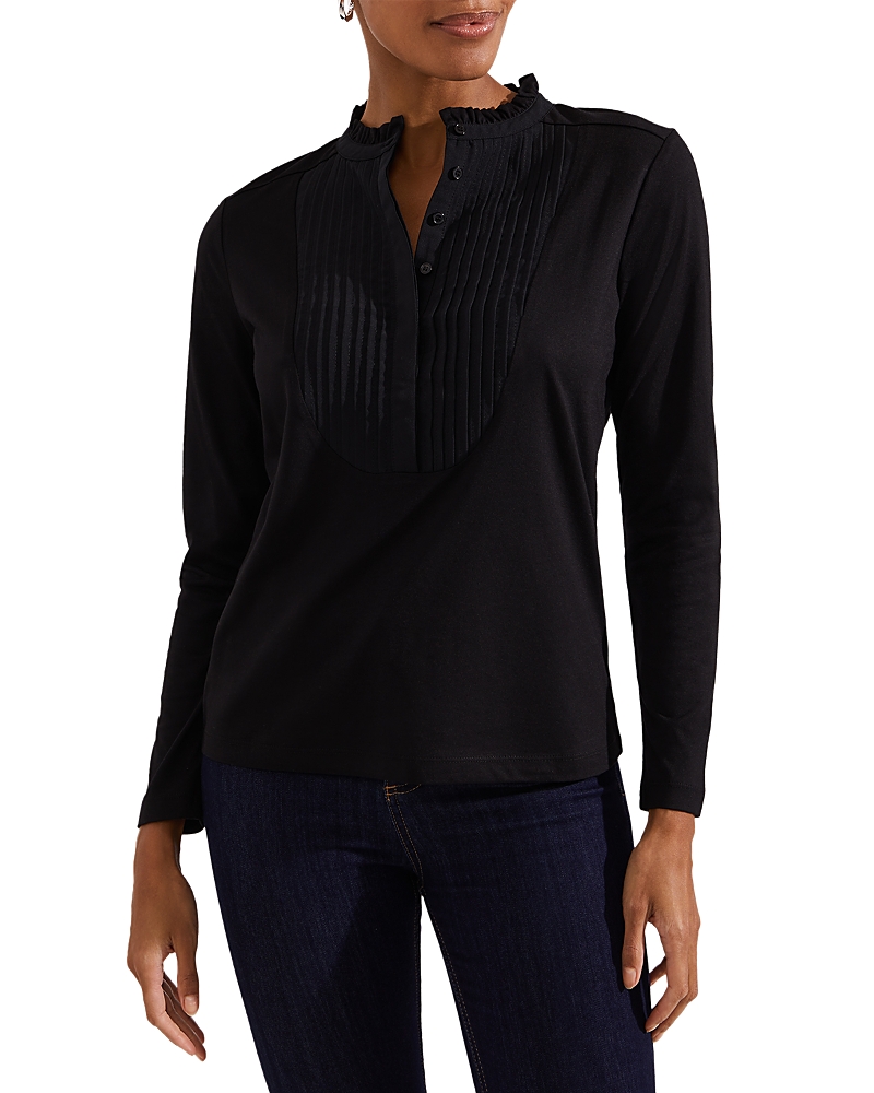Hobbs London Rae Pintuck Top In Black