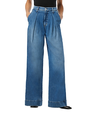 Shop Joe's Jeans The Pleated High Rise Wide Leg Jeans In Awake