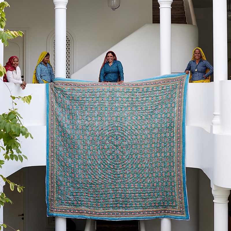 Cqc La Topanga Quilt With Two Shams, King In Multi