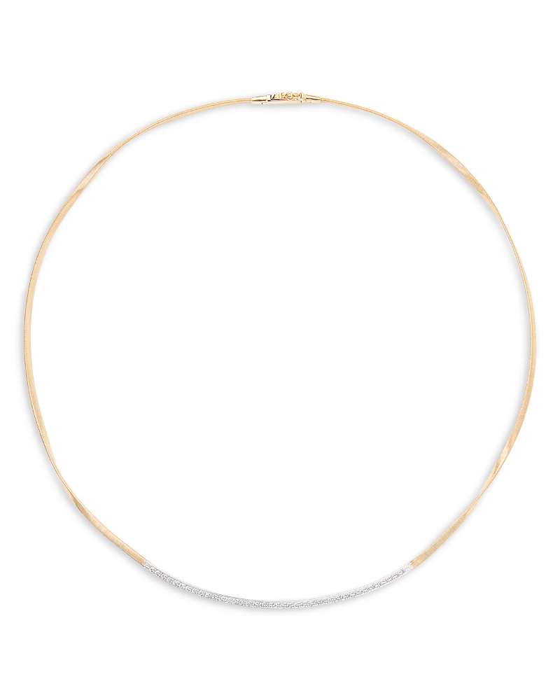 Marco Bicego 18K Gold & 18K White Gold Marrakech Diamond Collar Necklace, 16.5