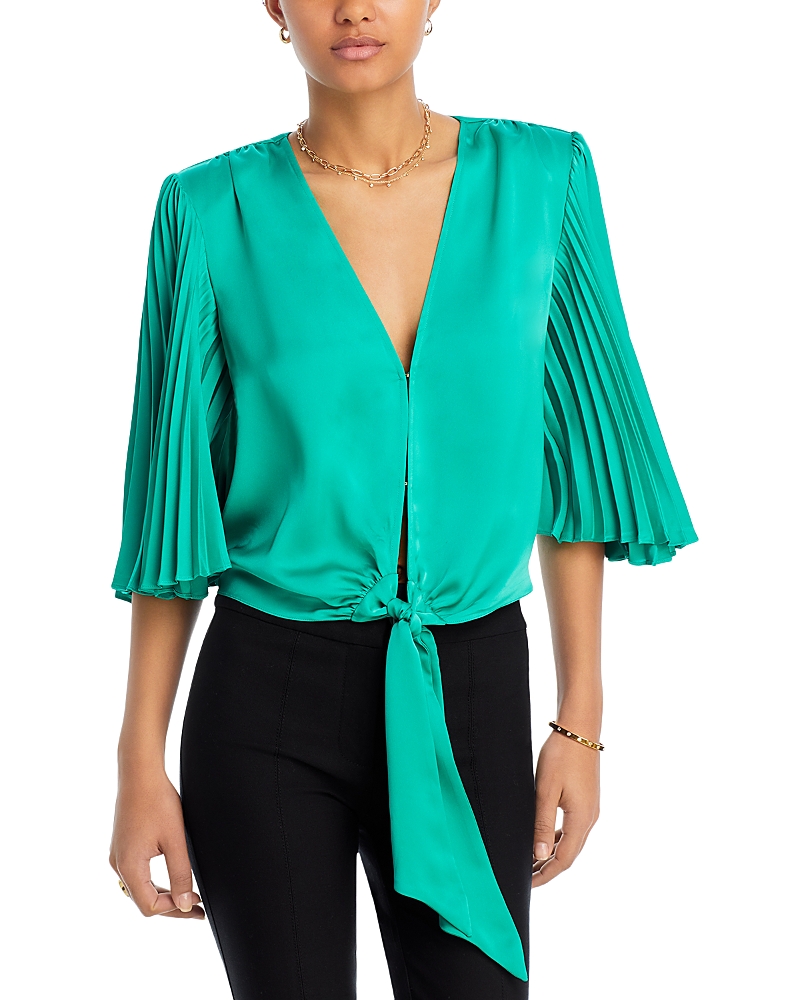RAMY BROOK SAMA TIE FRONT BLOUSE