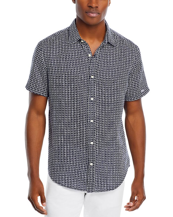 The Men's Store at Bloomingdale's Linen Short Sleeve Button Down Shirt ...